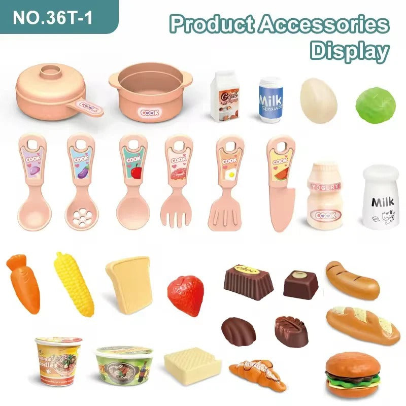 Premium Deluxe Kids Kitchen Play Set – Interactive Pretend Cooking Toy