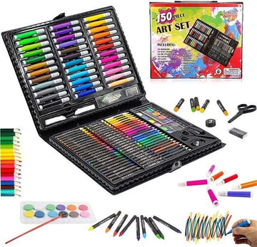 150-Piece Deluxe Art Set for Kids & Art Students – Complete Drawing & Coloring Kit