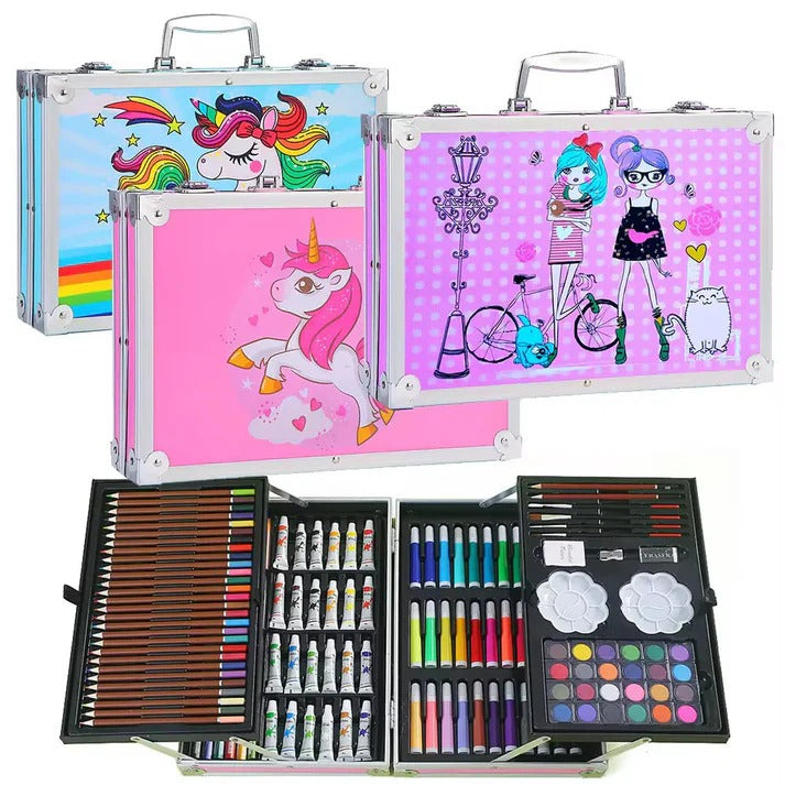Art Set for Kids & Art Students – 145 PCS All-in-One Drawing, Coloring & Painting Kit