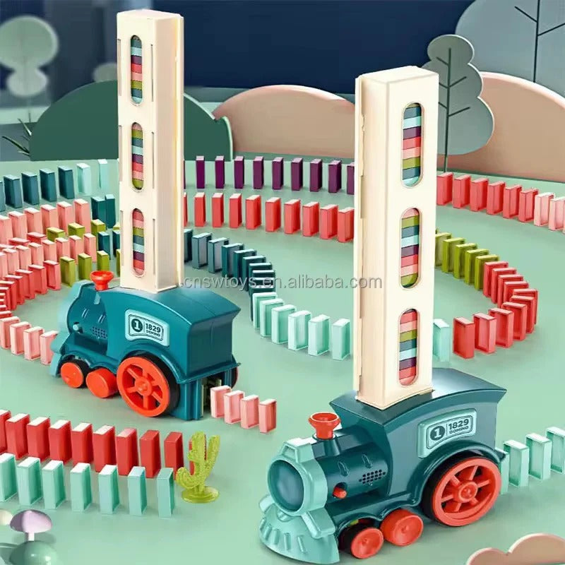 Domino Train Toy for Kids – Automatic Domino Laying Game