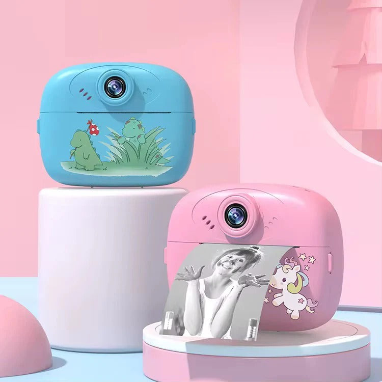 Kids Instant Print Camera with Rechargeable Battery & Printing Paper
