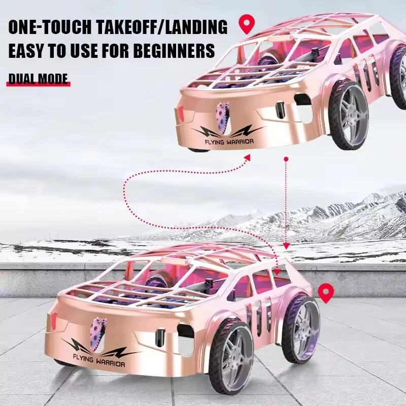 SkyRacer 2-in-1 RC Flying Car & Mini Drone with LED Lights