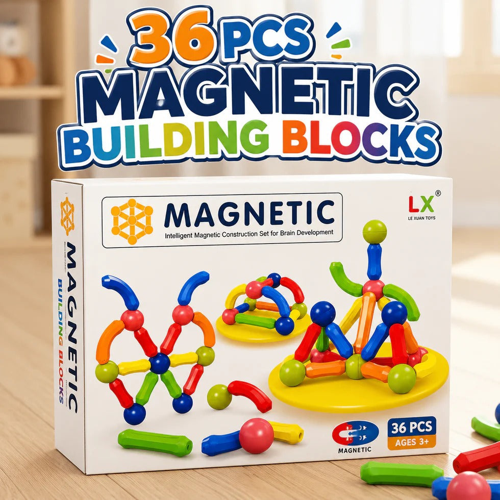 Creative Magnetic Building Blocks Set – Fun Educational STEM Toy for Kids