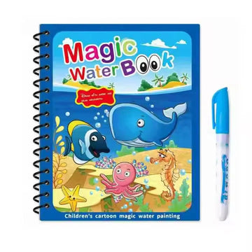 Magic Water Drawing Book for Kids – Reusable Mess-Free Coloring Book