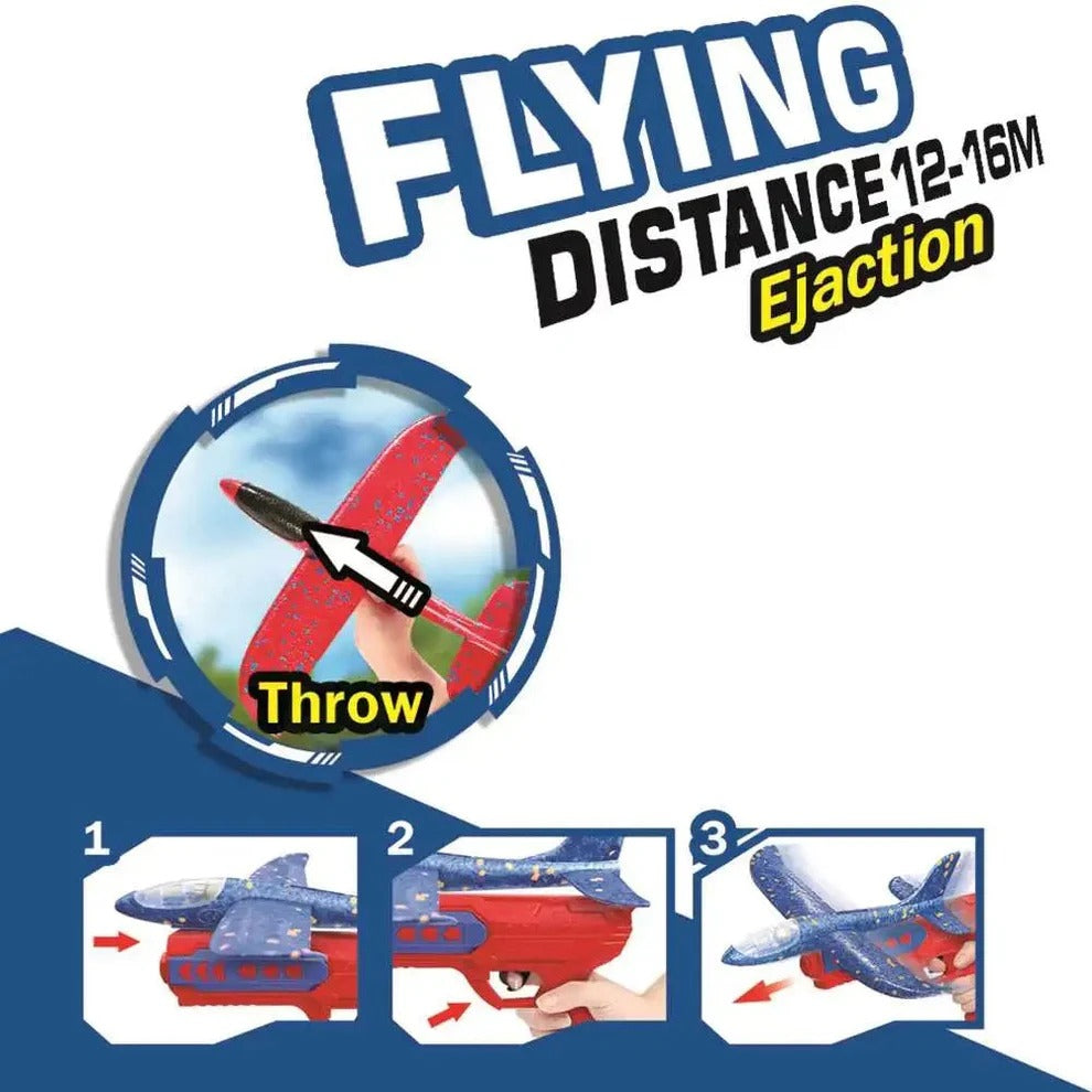 2-in-1 Foam Airplane Launcher Toy – EPP Glider Plane for Outdoor Fun