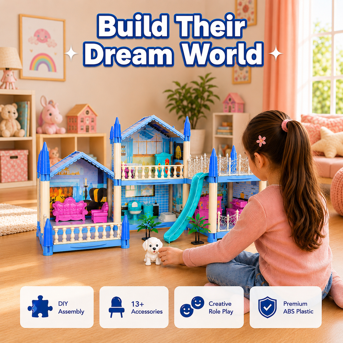 Dream Castle Doll House – Magical Pretend-Play Doll House