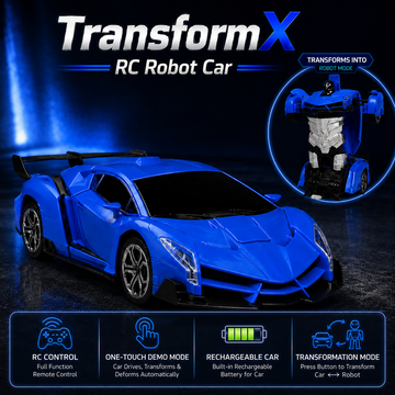 Transform X Robot Car – 2-in-1 Transforming RC Car