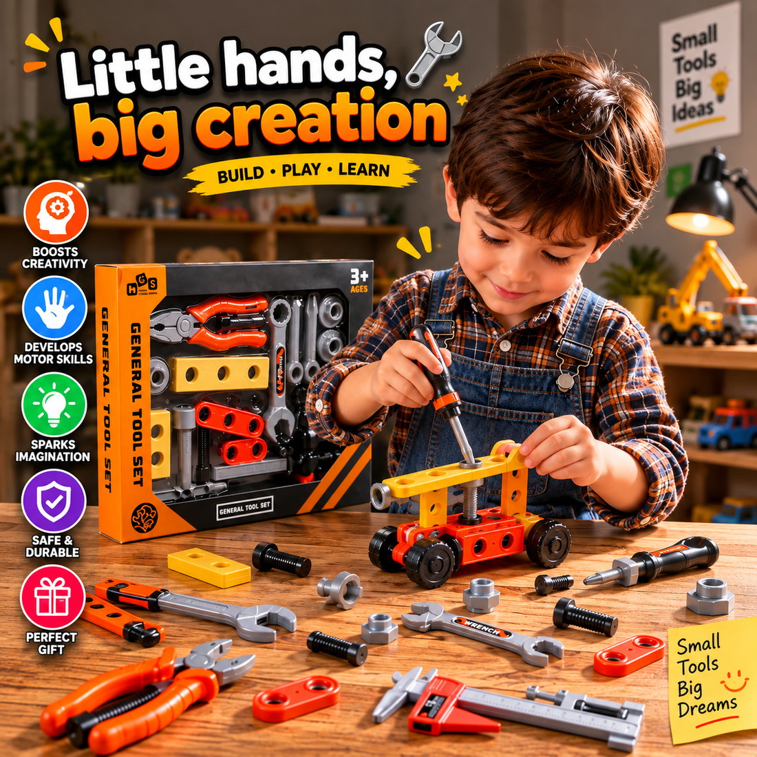 Kids Tool Set – The Ultimate Pretend-Play Workshop