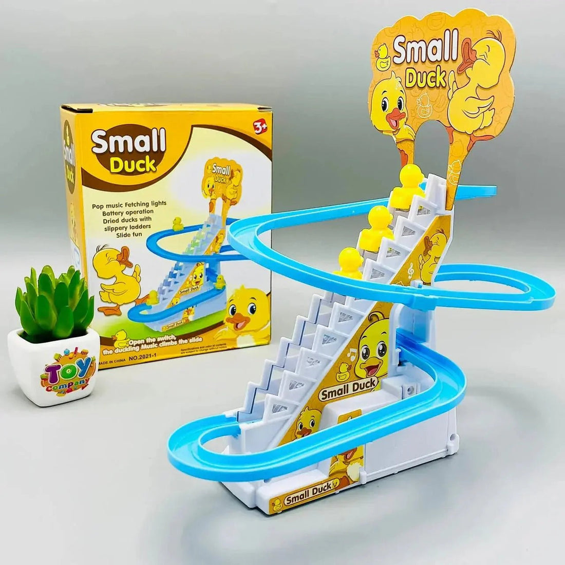 Duck Climbing Stairs Toy for Kids – Musical Lights & Moving Duck Fun